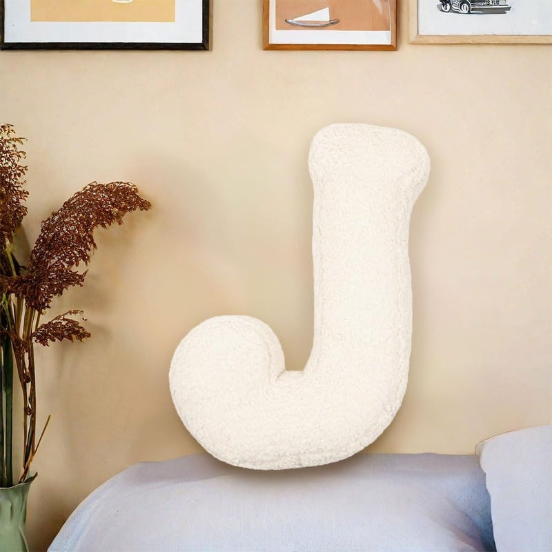 Shapeazy Letter Plush Pillow, Letter Hugging Throw Pillows, Decorative Initial Letter Shaped Throw Pillows for Bed Couch, Letter Pillows English Alphabet A to Z for Sofa Bedroom Living Room Decor (J) - Image 1